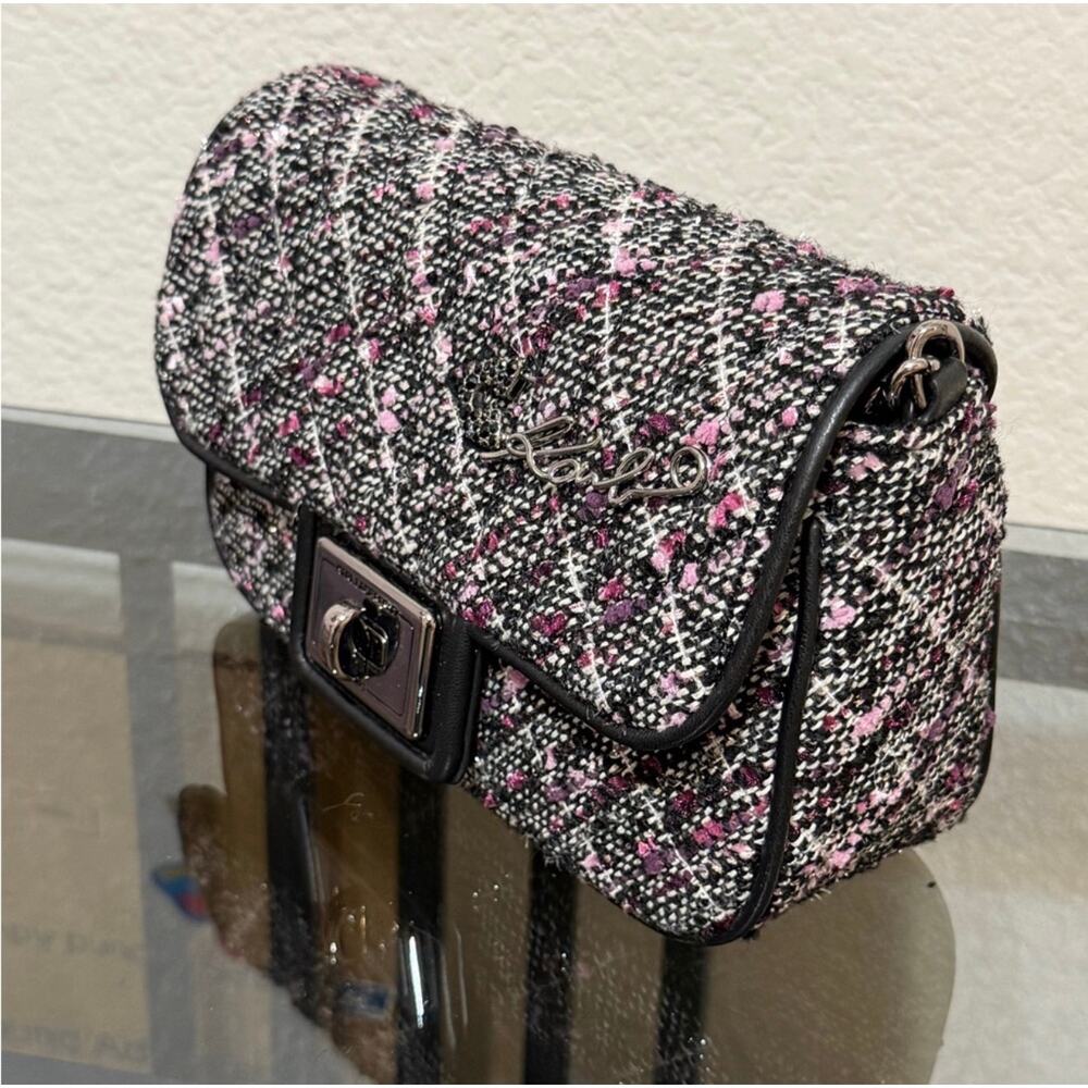 Karl Lagerfeld Paris Agyness Small Flap Crossbody - Picture 3 of 9